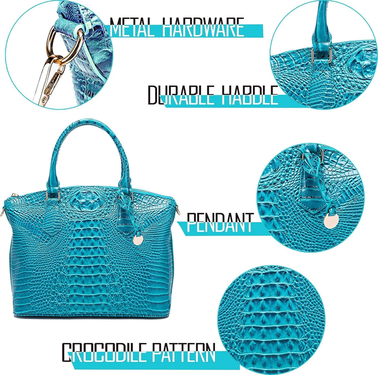 Makcr Joacbv Women Purse Satchel Bag Long Crossbody Classy Tote Bag Top Handle Vegan Leather Ladies Handbags Embossed Pattern