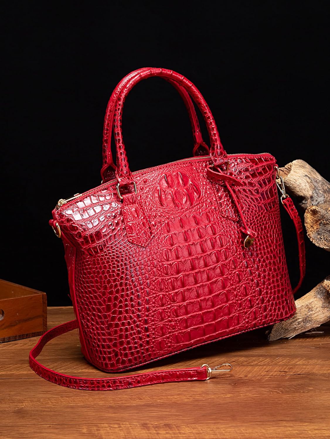 Makcr Joacbv Women Purse Satchel Bag Long Crossbody Classy Tote Bag Top Handle Vegan Leather Ladies Handbags Embossed Pattern