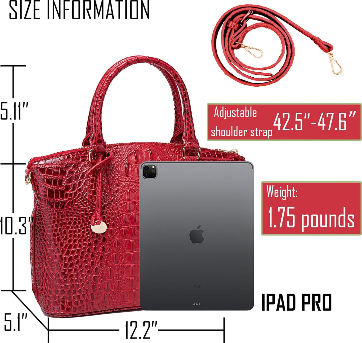 Makcr Joacbv Women Purse Satchel Bag Long Crossbody Classy Tote Bag Top Handle Vegan Leather Ladies Handbags Embossed Pattern