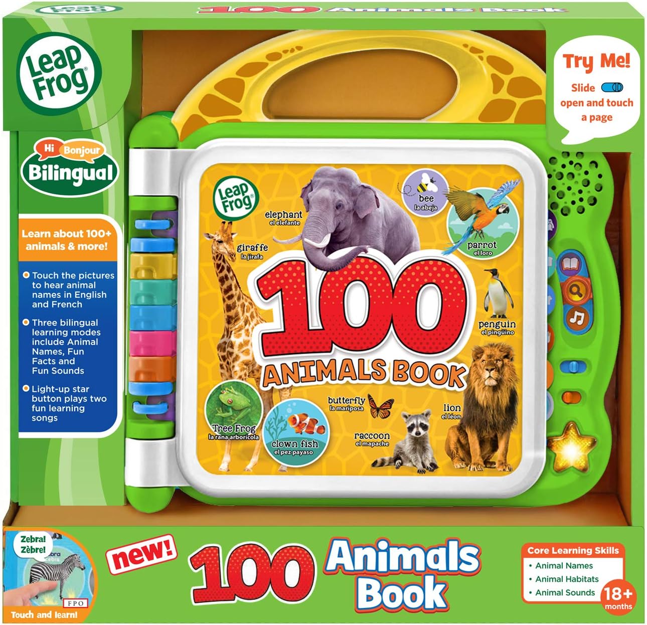 LeapFrog 100 ANIMALS BOOK English + French