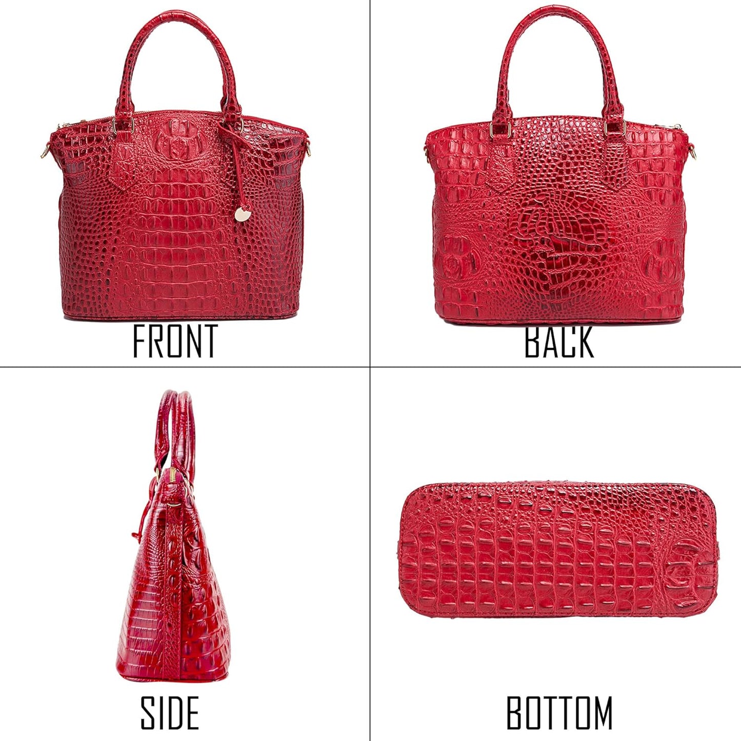 Makcr Joacbv Women Purse Satchel Bag Long Crossbody Classy Tote Bag Top Handle Vegan Leather Ladies Handbags Embossed Pattern