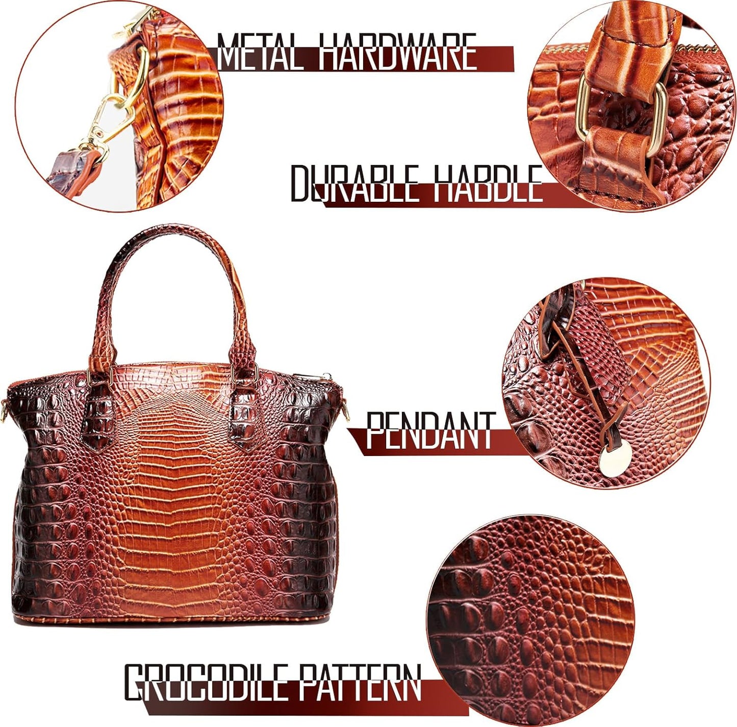 Makcr Joacbv Women Purse Satchel Bag Long Crossbody Classy Tote Bag Top Handle Vegan Leather Ladies Handbags Embossed Pattern
