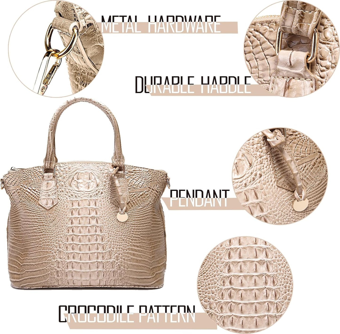 Makcr Joacbv Women Purse Satchel Bag Long Crossbody Classy Tote Bag Top Handle Vegan Leather Ladies Handbags Embossed Pattern