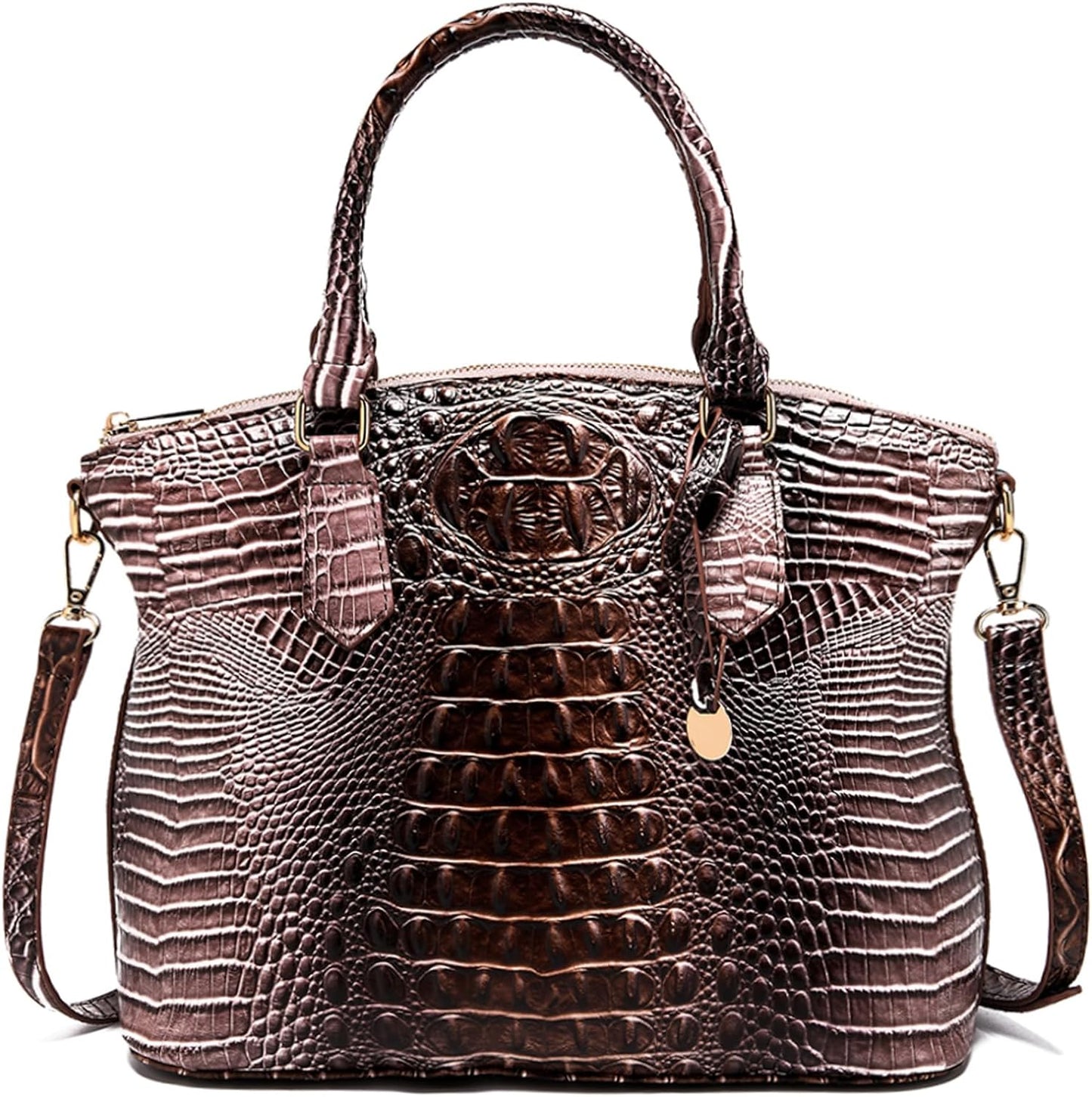 Makcr Joacbv Women Purse Satchel Bag Long Crossbody Classy Tote Bag Top Handle Vegan Leather Ladies Handbags Embossed Pattern