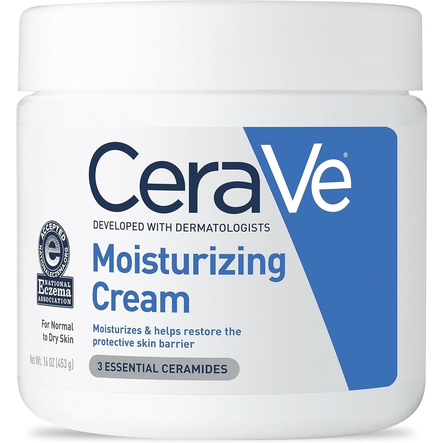 CeraVe Moisturizing Cream, Body and Face Moisturizer for Dry Skin, Body Cream with Hyaluronic Acid and Ceramides, 19 Ounce