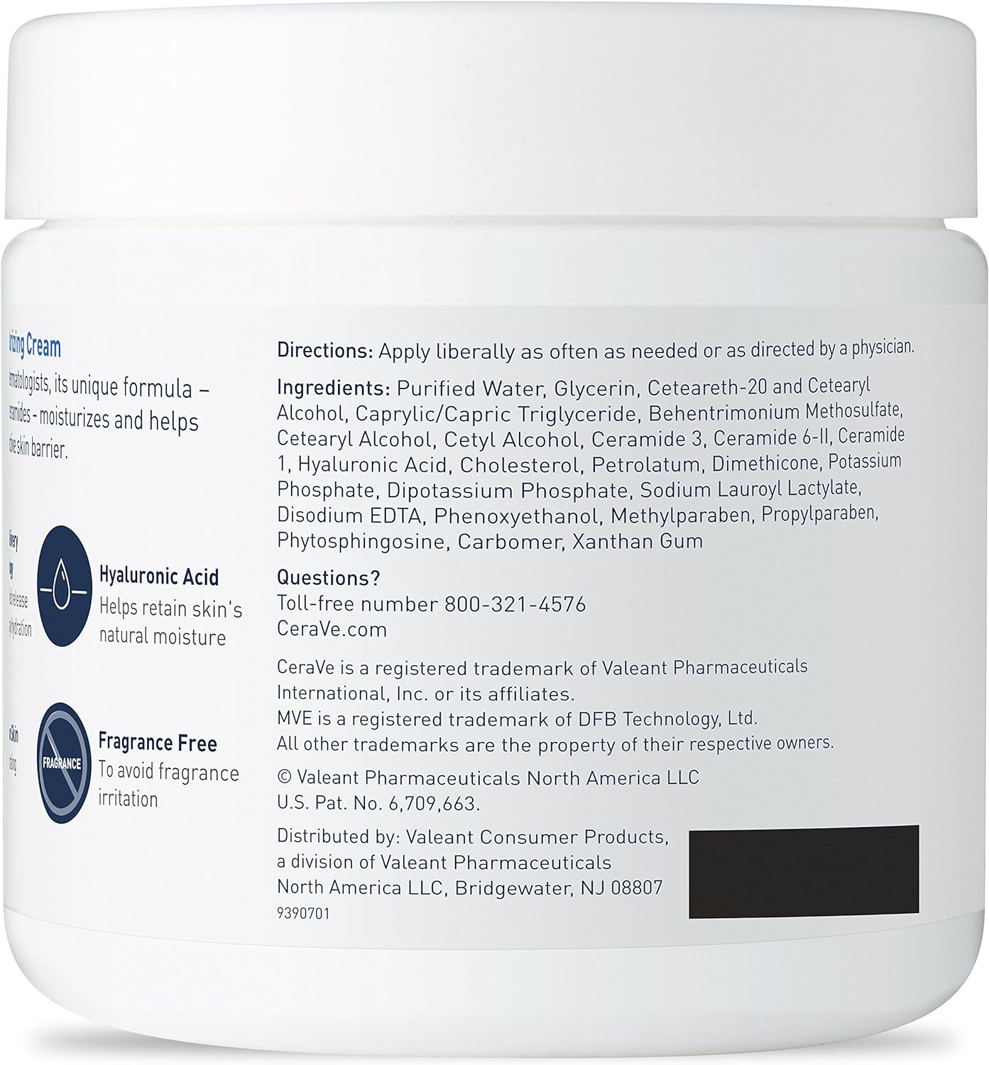 CeraVe Moisturizing Cream, Body and Face Moisturizer for Dry Skin, Body Cream with Hyaluronic Acid and Ceramides, 19 Ounce
