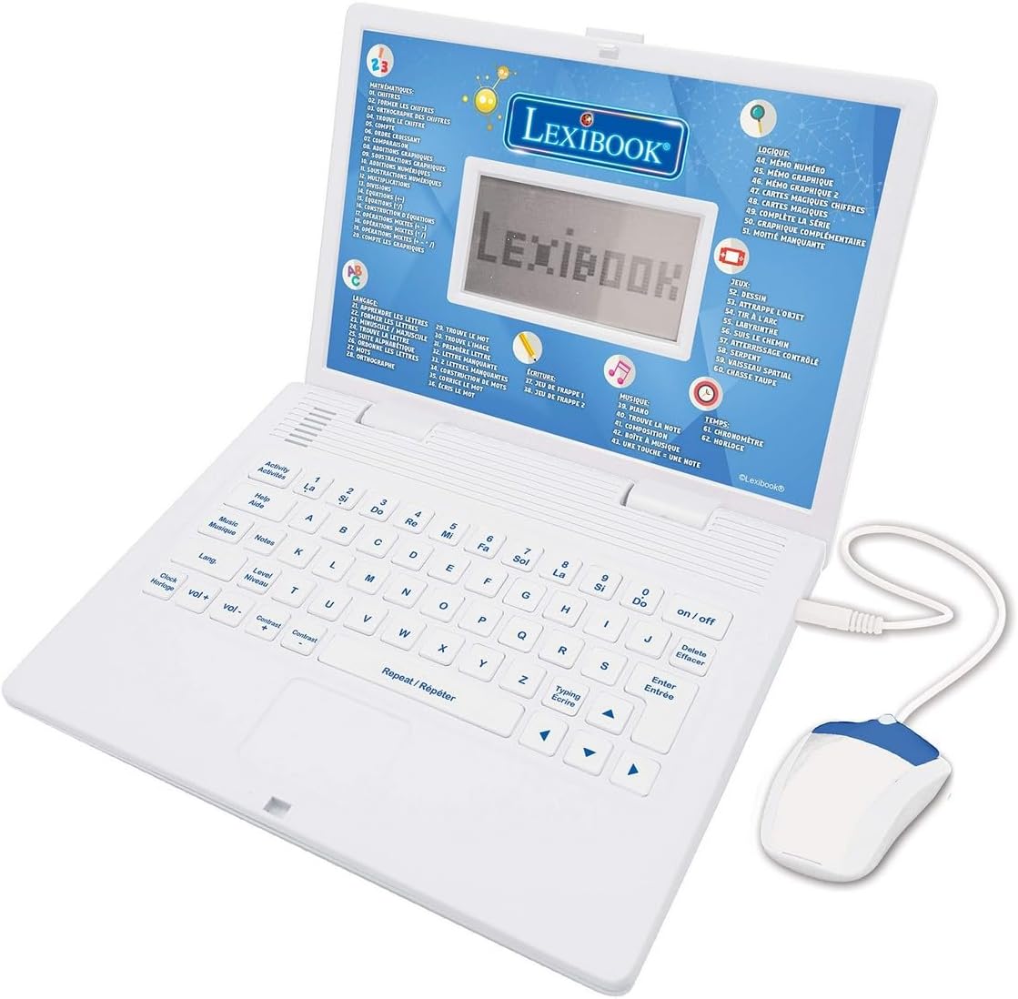 Lexibook - Educational and Bilingual Laptop French/English - Toy for Child Kid 124 Activities, Learn Play Games and Music with Paw Patrol - JC598i1