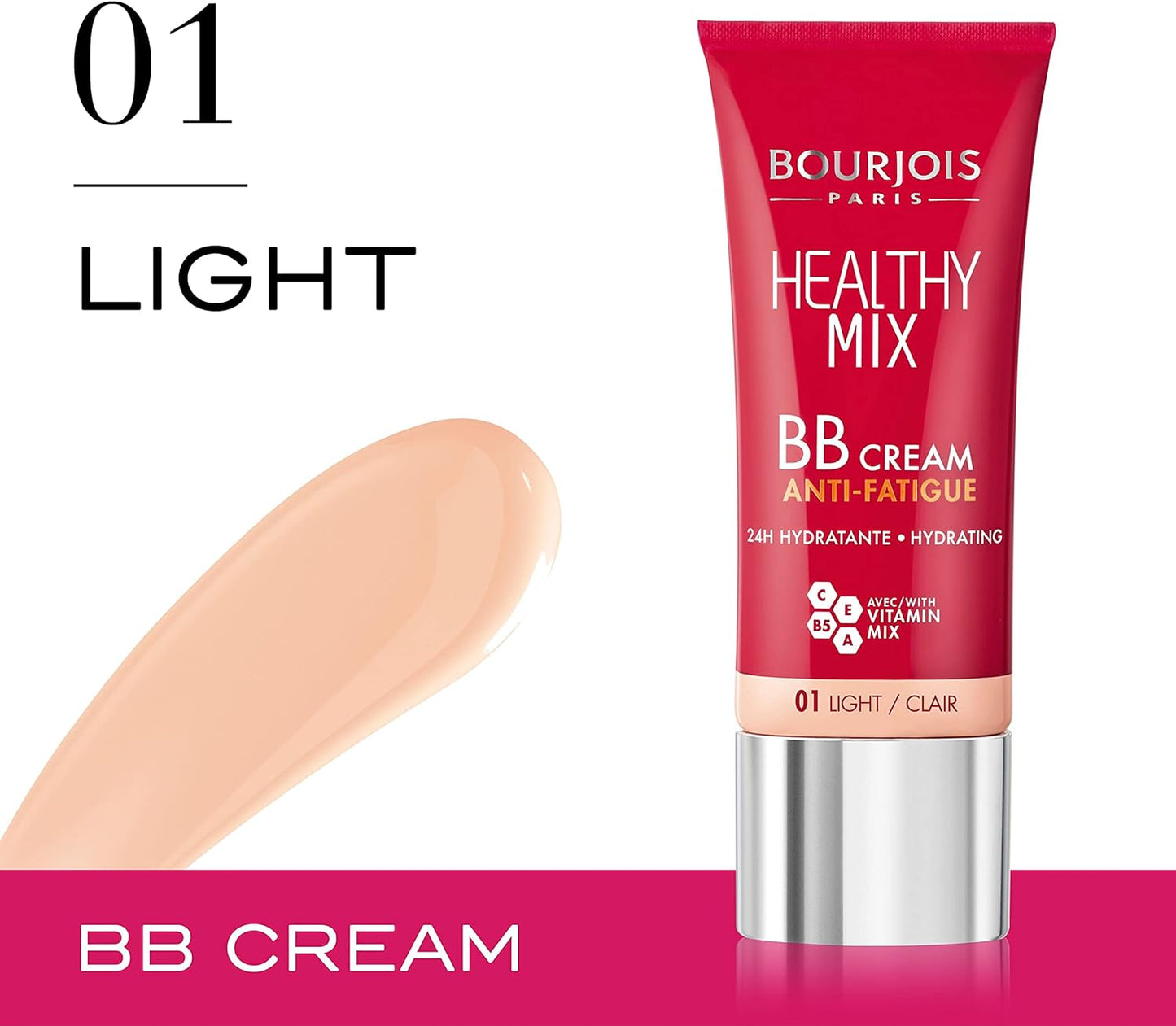 Bourjois Healthy Mix Anti-Fatigue Bb Cream 01 Light, 30 ml -1.0 Fl Oz