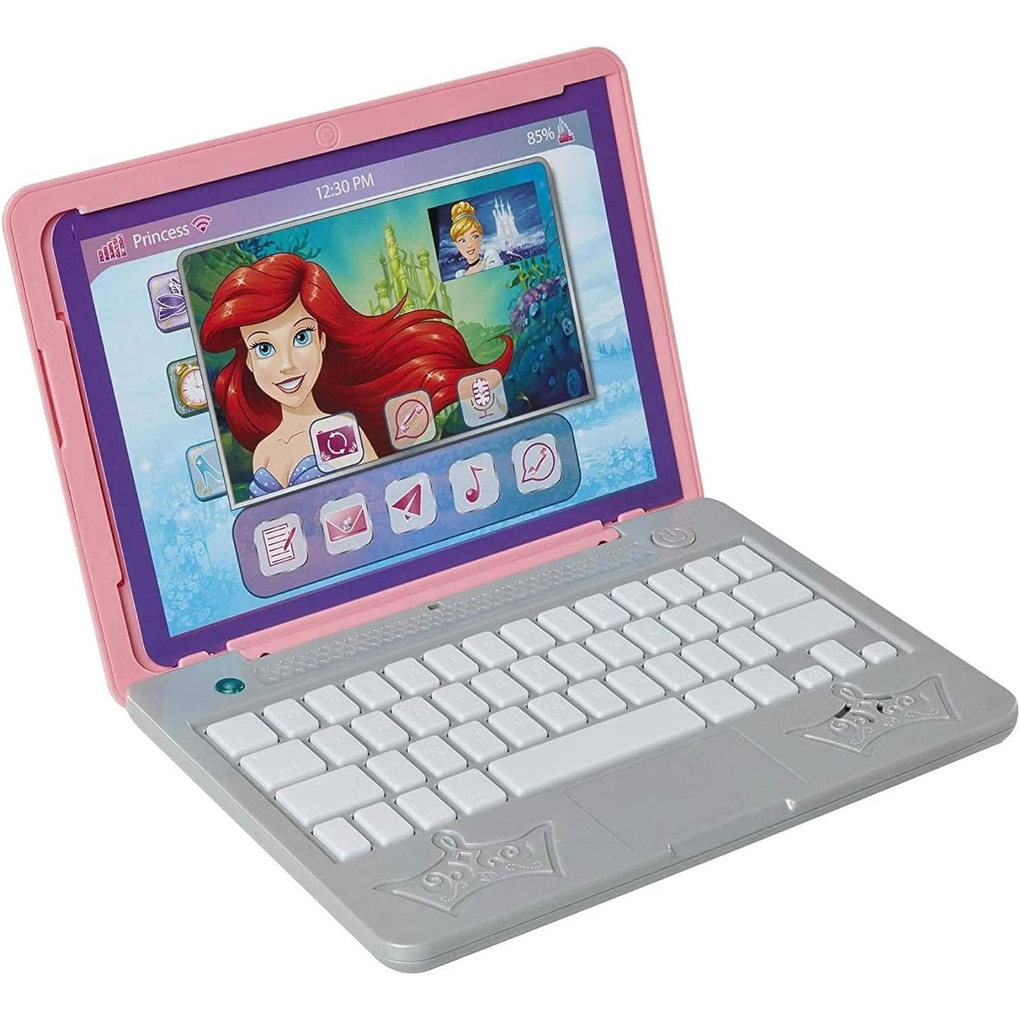 Jakks Disney Princess Style Play Laptop 6 Years and Above, Multi-Colour, 70594