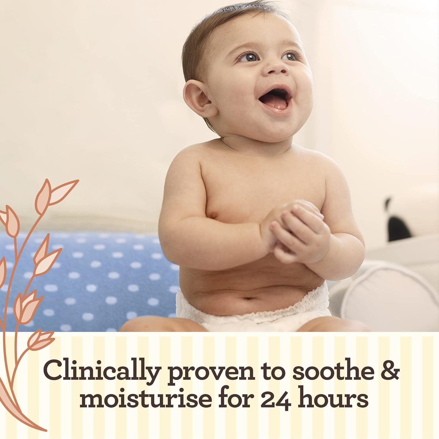 Aveeno Baby Daily Care Moisturising Lotion, 150ml, Baby Lotion for Sensitive Skin, Prebiotic Colloidal Oatmeal, Unscented, Sulfate Free, Soap and Dye Free, pH Balanced, Delicate and Moisturizing
