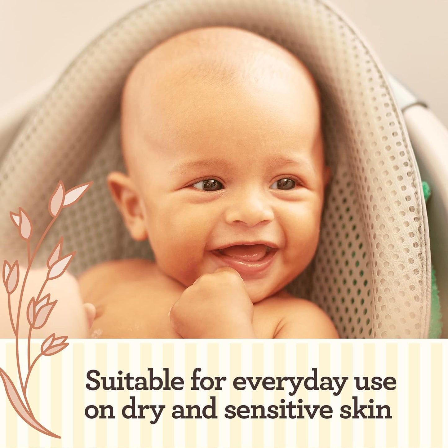 Aveeno Baby Daily Care Moisturising Lotion, 150ml, Baby Lotion for Sensitive Skin, Prebiotic Colloidal Oatmeal, Unscented, Sulfate Free, Soap and Dye Free, pH Balanced, Delicate and Moisturizing