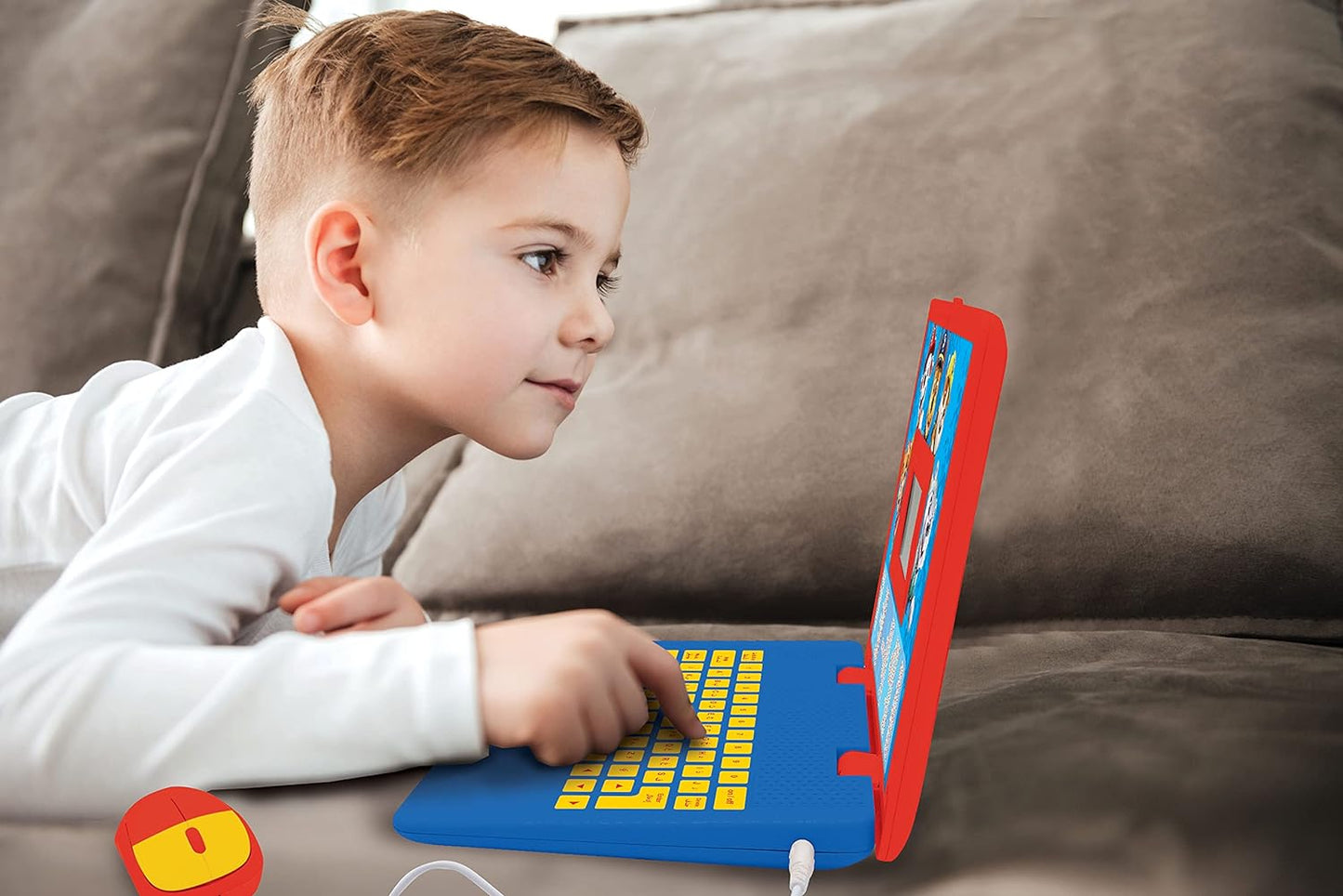 Lexibook - Educational and Bilingual Laptop French/English - Toy for Child Kid 124 Activities, Learn Play Games and Music with Paw Patrol - JC598i1