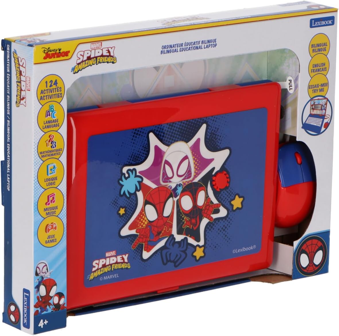 Lexibook - Educational and Bilingual Laptop French/English - Toy for Child Kid 124 Activities, Learn Play Games and Music with Paw Patrol - JC598i1