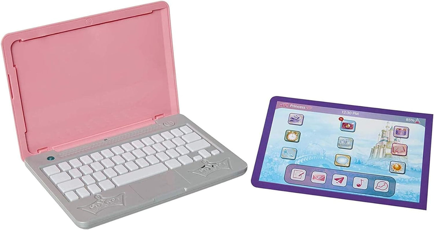 Jakks Disney Princess Style Play Laptop 6 Years and Above, Multi-Colour, 70594