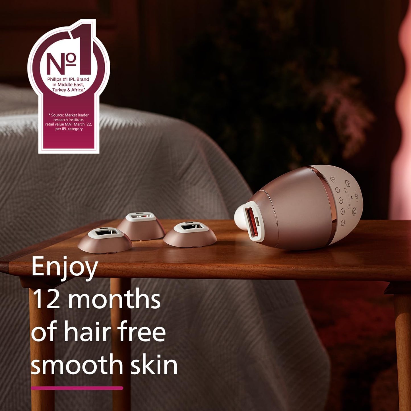 Philips Lumea IPL | Hair Removal | 9000 Series | SenseIQ Technology | 4 Attachments | Face, Body, Bikini, Underarm | Cordless Use | BRI958/60 | Rose Gold | 60-DAYS MONEY BACK GUARANTEE