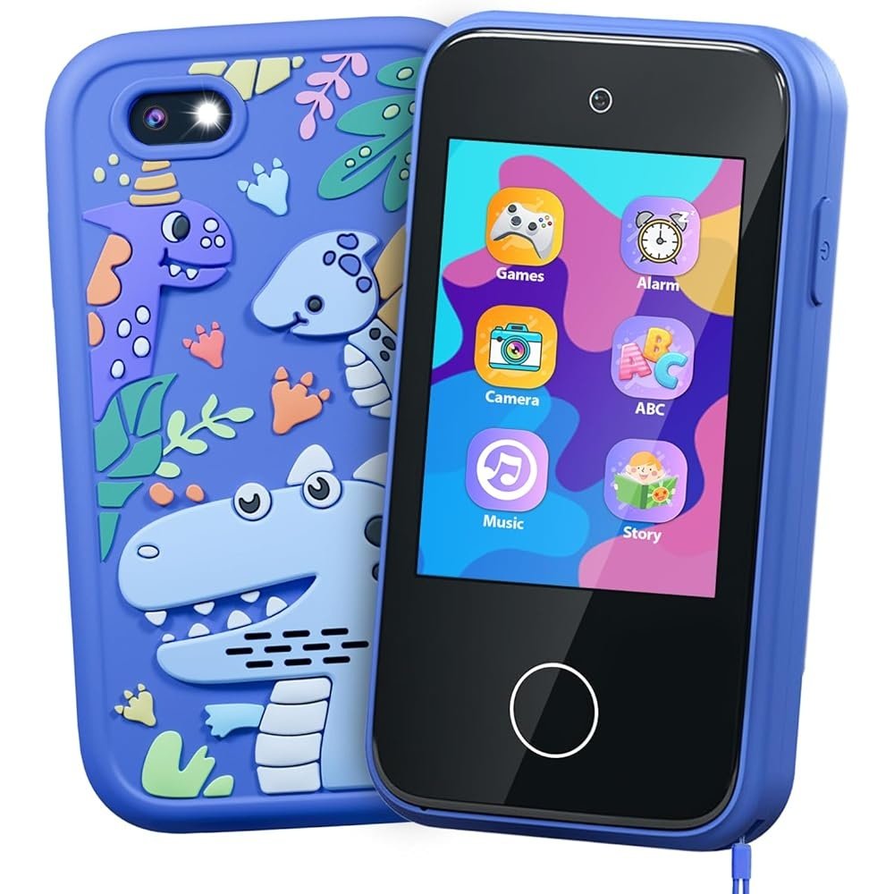 Kids Smart Phone Toys for Girls Ages 3-7 with Dual Camera - Toddler Phone Toys with Learning Games, Travel Toys with MP3 Music Player for Birthday Gifts for 3 4 5 6 7 Year Old Kids (Pink1)