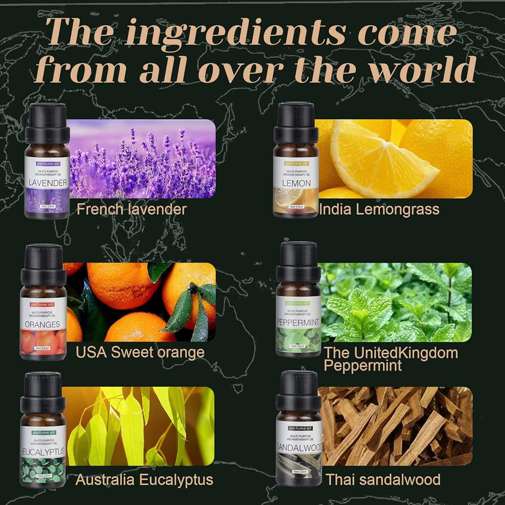 SKY-TOUCH 6pcs x 10 mL Essential Oils Set