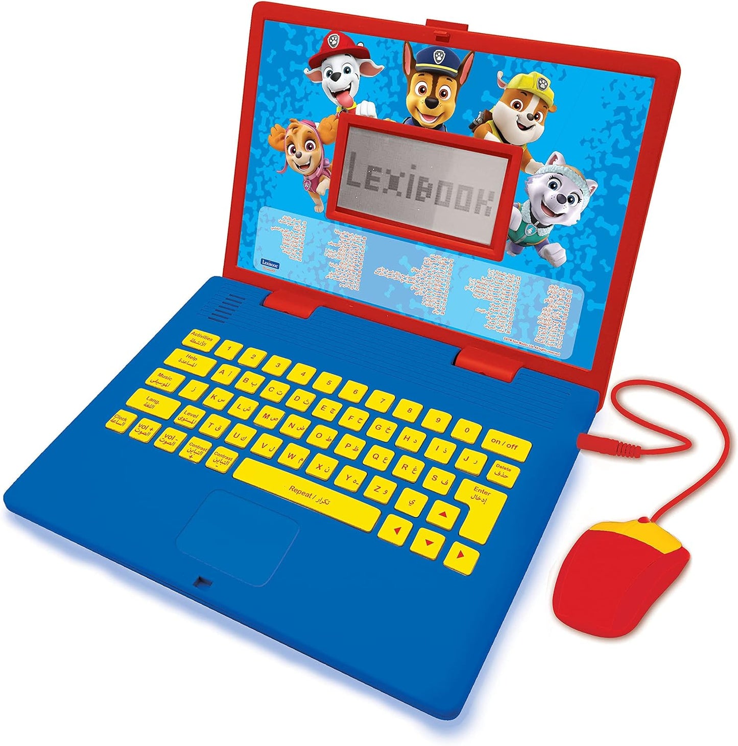 Lexibook - Educational and Bilingual Laptop French/English - Toy for Child Kid 124 Activities, Learn Play Games and Music with Paw Patrol - JC598i1