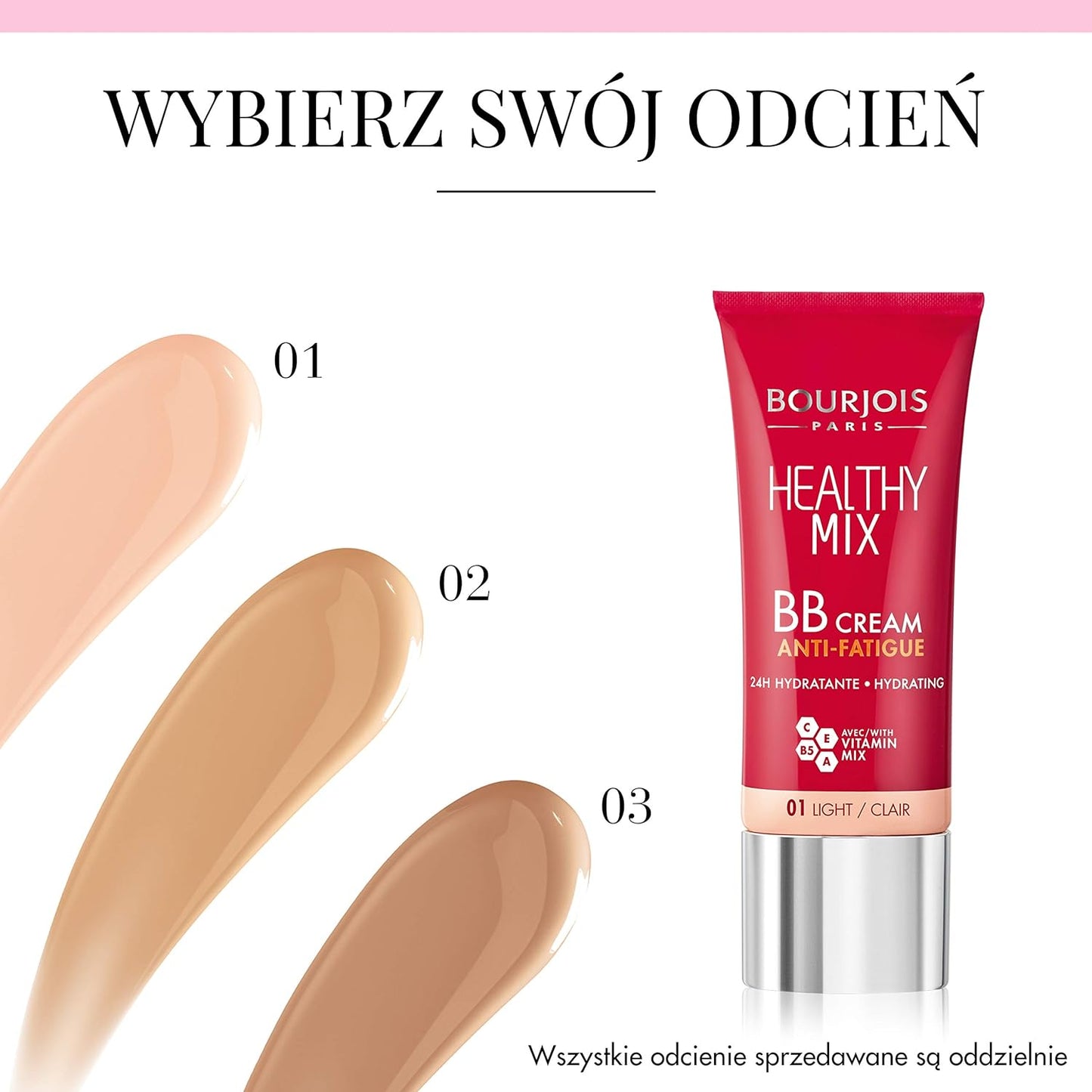 Bourjois Healthy Mix Anti-Fatigue Bb Cream 01 Light, 30 ml -1.0 Fl Oz