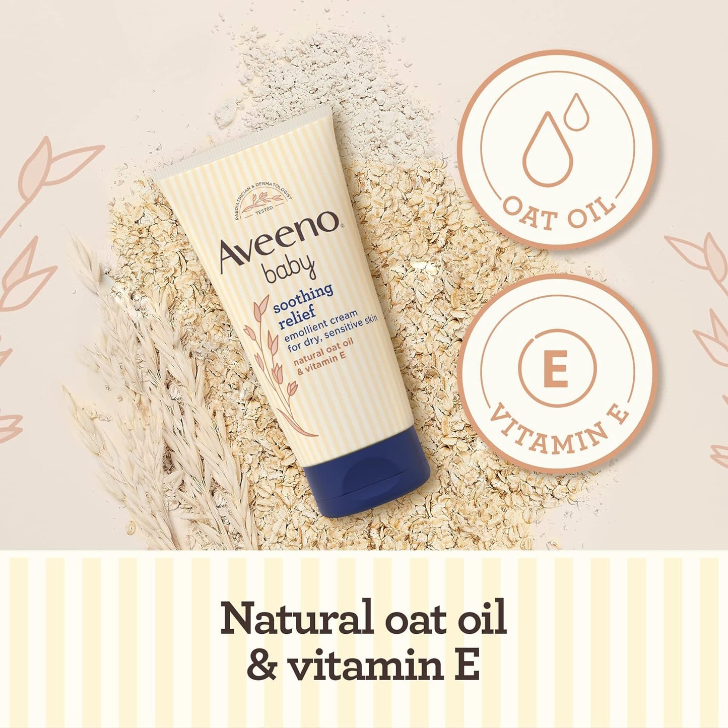 Aveeno Baby Daily Care Moisturising Lotion, 150ml, Baby Lotion for Sensitive Skin, Prebiotic Colloidal Oatmeal, Unscented, Sulfate Free, Soap and Dye Free, pH Balanced, Delicate and Moisturizing