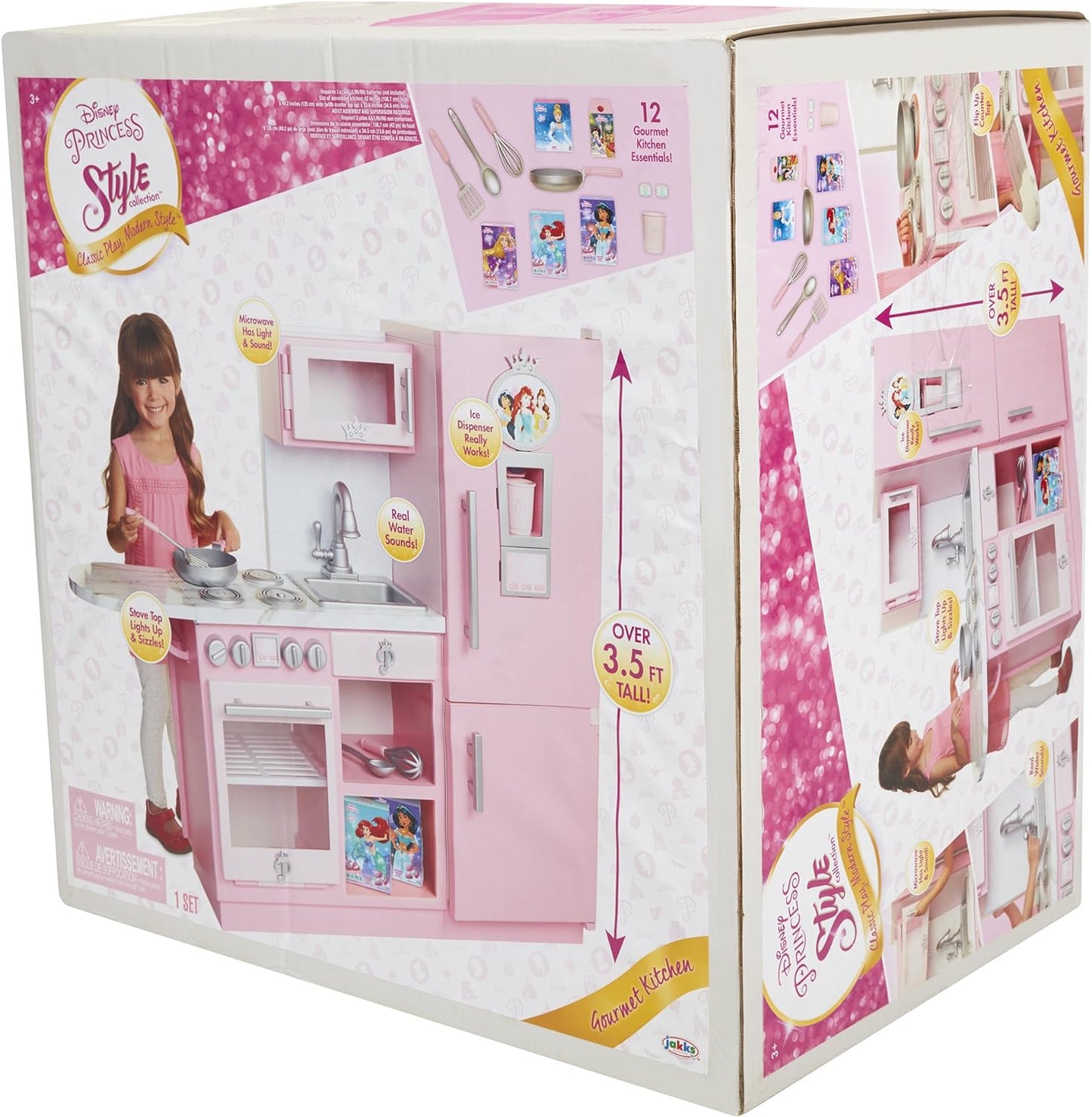 Jakks Disney Princess Style Play Laptop 6 Years and Above, Multi-Colour, 70594