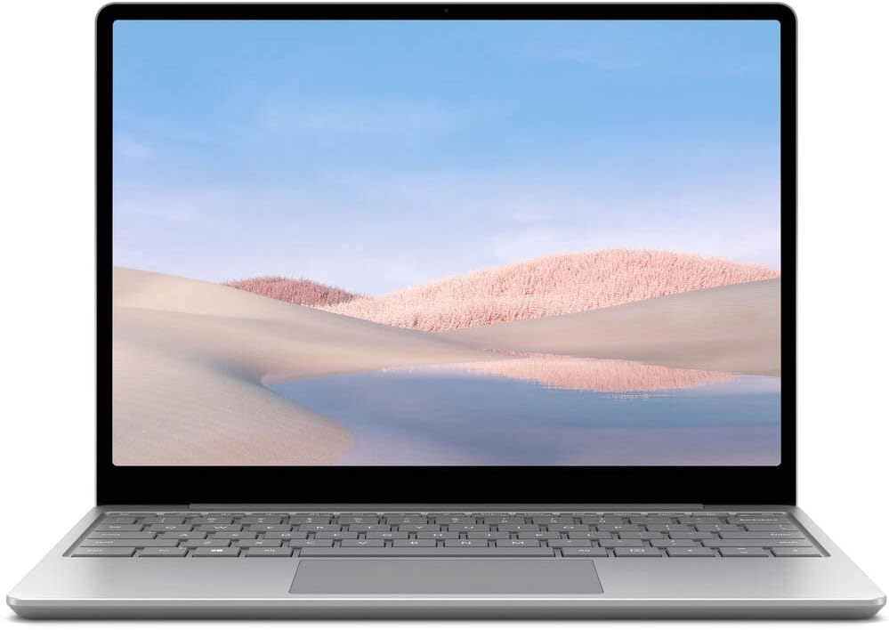 Microsoft Surface laptop Go 12.4” 10th Gen Intel Quad Core i5 1035G1, 16GB Ram, 256GB SSD, Intel UHD Graphics, Windows 10 Pro, English Keyboard, Platinum., 21O-00001