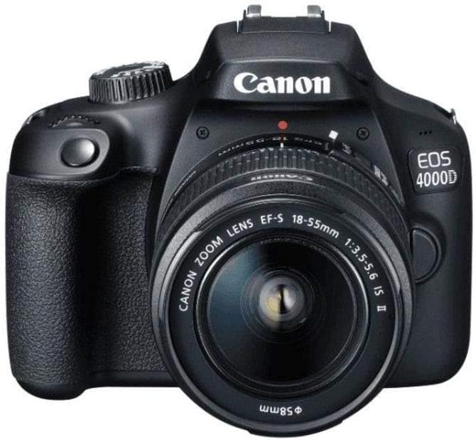 Canon EOS 4000D Black 18-55 DC +Canon 75-300mm lens Kit