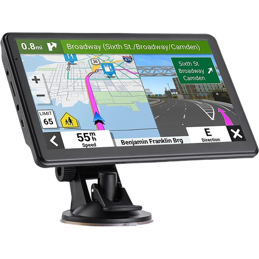 UNSXHIT GPS Navigation 7 inch Touch Screen for Car Trucks RV, 2024 Maps (Free Lifetime Updates), Truck GPS Commercial Drivers, Semi Trucker GPS Navigation System, Spoken Turn-by-Turn Directions