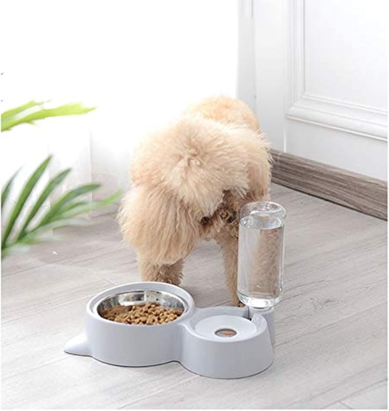 ANTOLE Automatic Water Dispenser Double Dog Bowl Cat Feeding Station Stainless Steel Water and Food Bowls Quality Dog Bowl Holder for Dogs Cats