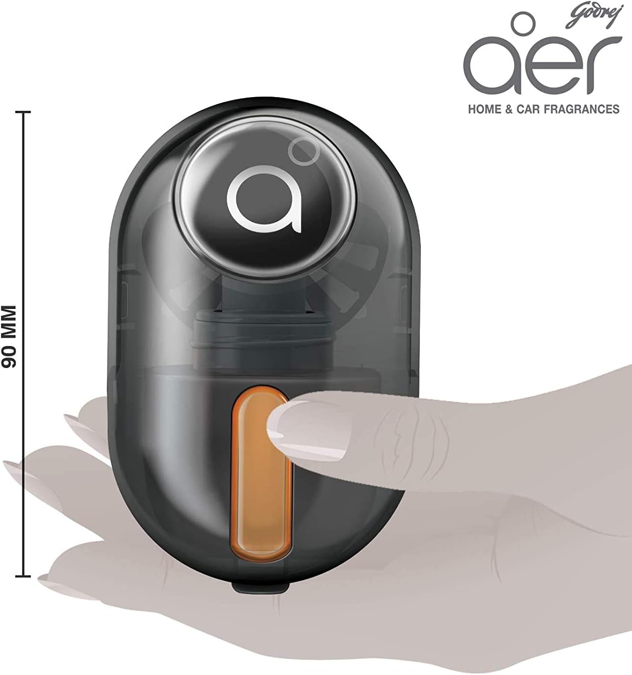 Godrej aer Click, Car Vent Air Freshener Kit - Musk After Smoke (10G), Black