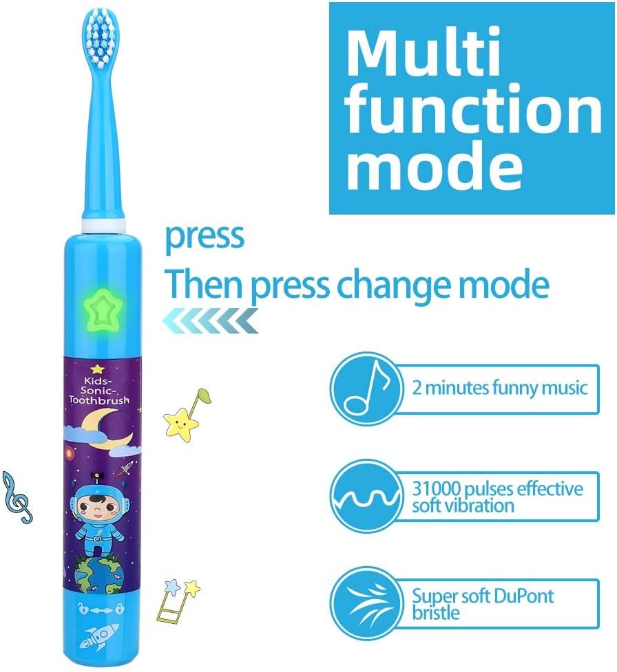 MIKLIFE Sonic Electric Toothbrush 5 Modes Rechargeable Power Smart Toothbrush Cleaner With 3 Brush Heads For Adults Black