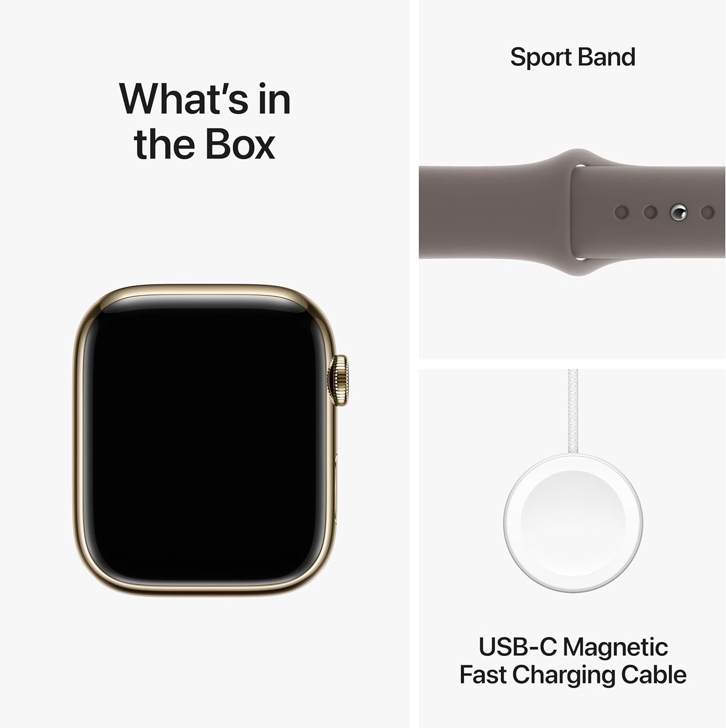 New Apple Watch Series 9 [GPS + Cellular 41mm] Smartwatch with Gold Stainless steel Case with Gold Milanese Loop One Size. Fitness Tracker, Blood Oxygen & ECG Apps, Water Resistant