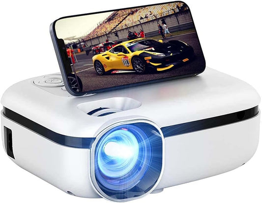 WiFi Projector, 3800L HD Outdoor Mini Projector, 1080P & 200" Screen Supported, Movie Home Theater for TV Stick, Video Games, HDMI, USB, AUX, AV, PS4, Laptop, iOS & Android