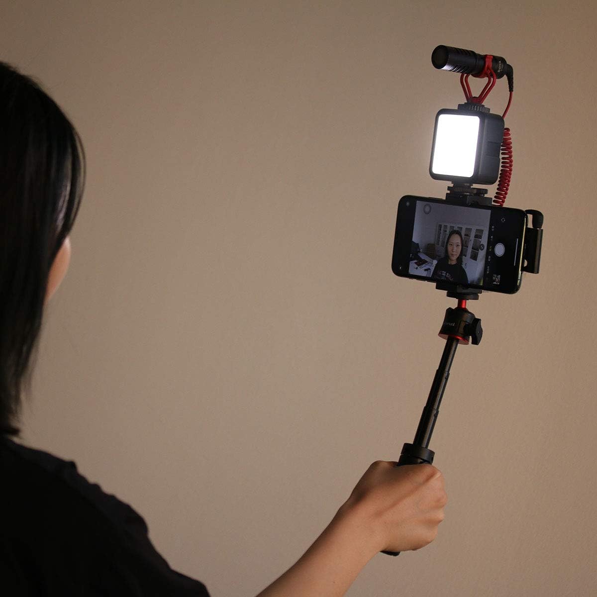 ULANZI MT-08 Extension Pole Tripod, Mini Selfie Stick Tripod Stand Handle Grip for iPhone 11 Pro Max Samsung OnePlus Google Smartphone Canon G7X Mark III Sony RX100 VII A6400 A6600 Cameras Vlogging…