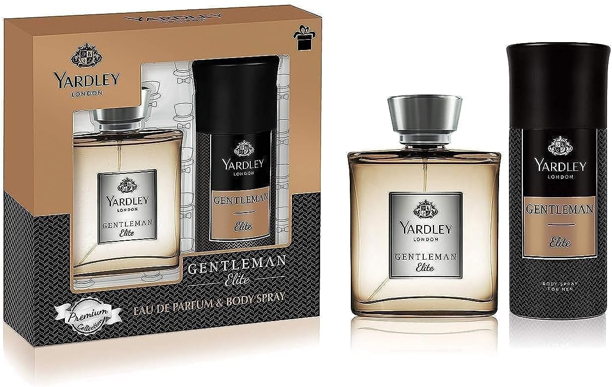 Yardley Gentleman Legacy Perfumed Gift Set, Charismatic Masculine Fragrance With Oriental Woody Notes, Eau De Parfum 100 ml + Body Spray 150 ml