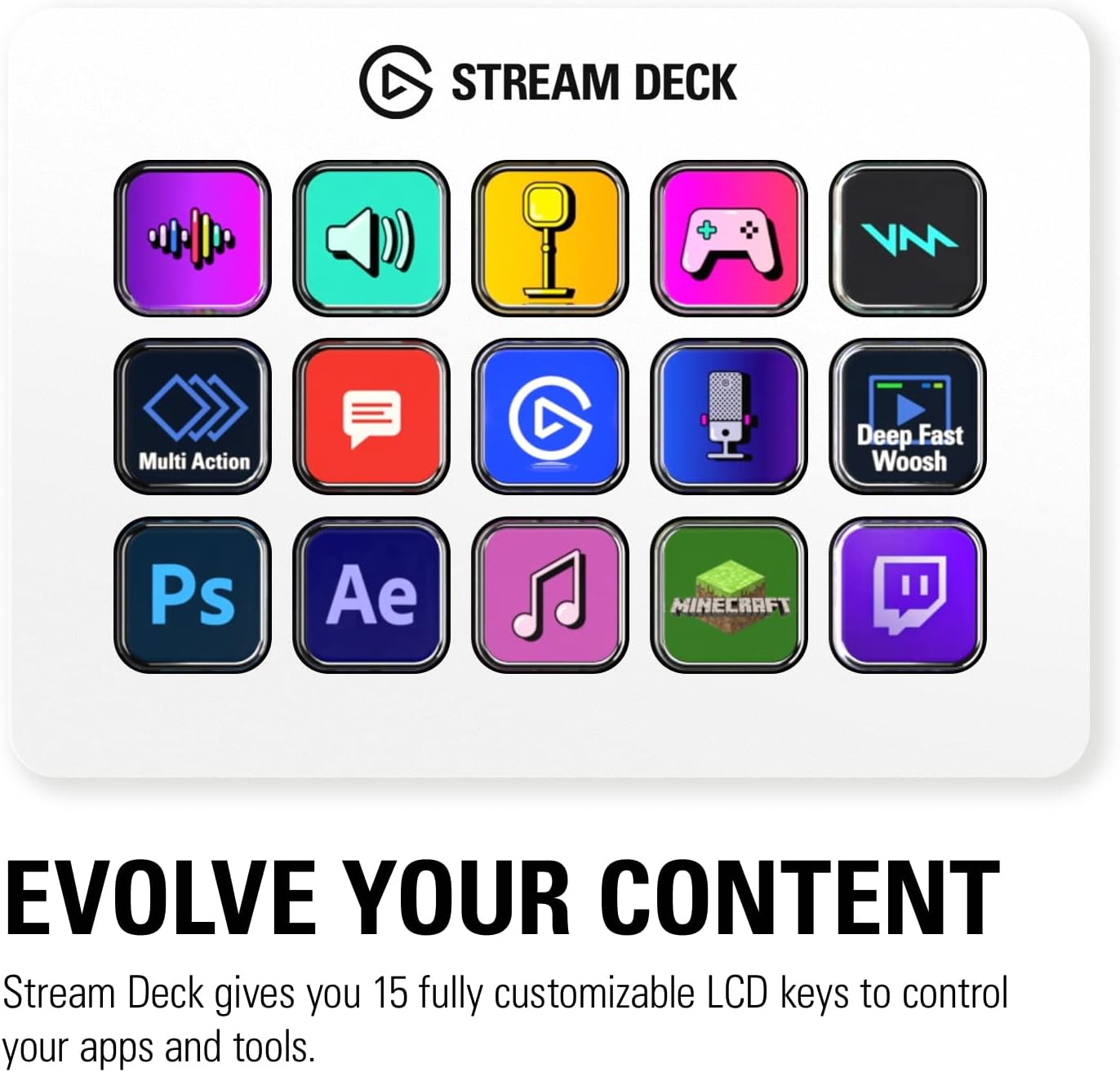Corsair Elgato Stream Deck XL - Advanced Control With 32 CUStomizable Lcd Keys, For Windows 10 And Macos 10.13