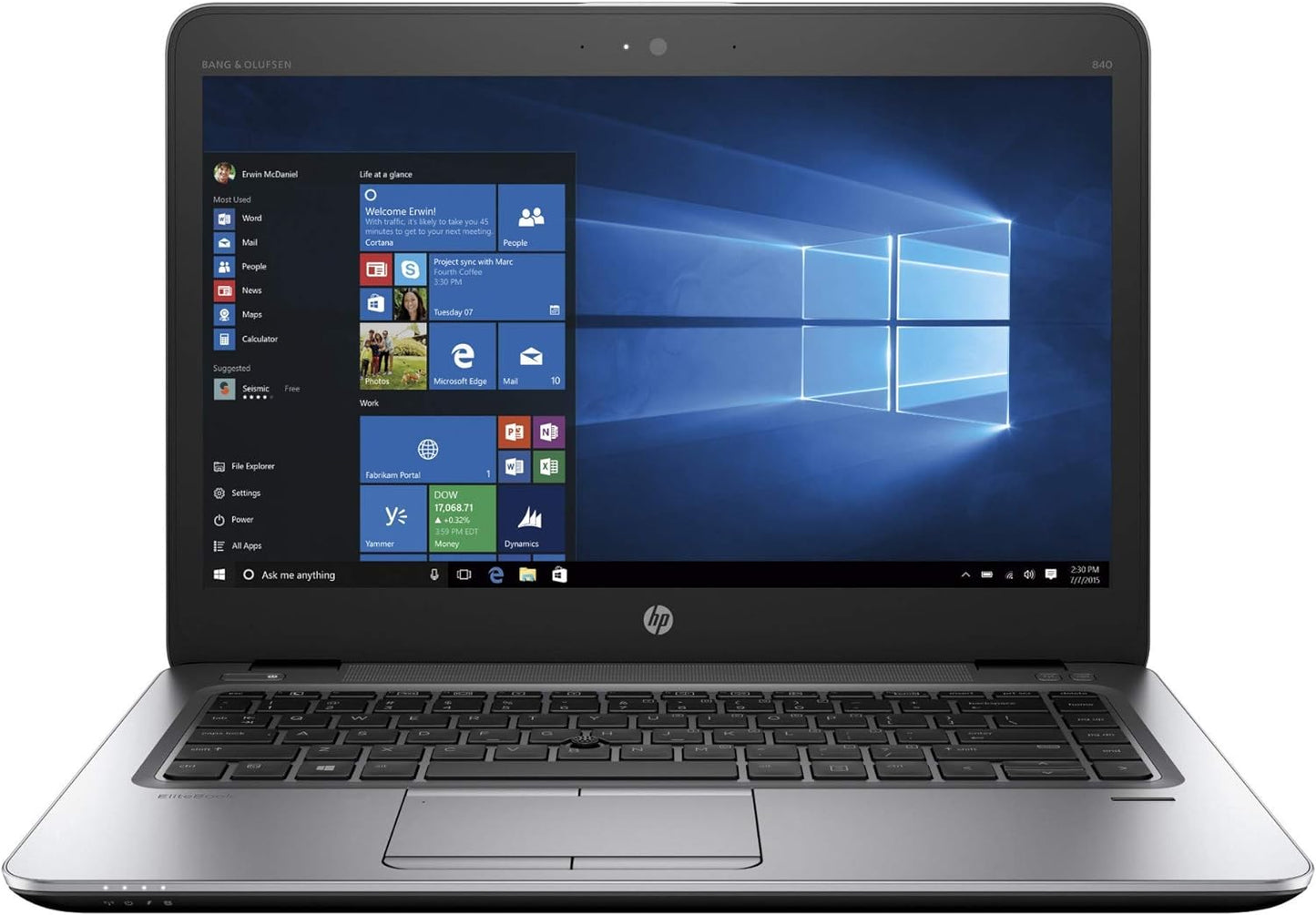 HP EliteBook 840 G3 14 inches Laptop - Core i5 2.3GHz CPU, 8GB RAM, 256GB SSD, Windows 10 Pro (unsealed)