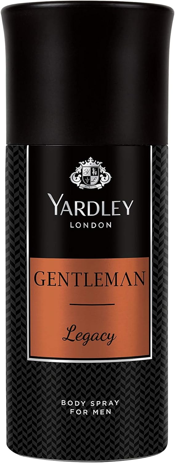 Yardley Gentleman Legacy Perfumed Gift Set, Charismatic Masculine Fragrance With Oriental Woody Notes, Eau De Parfum 100 ml + Body Spray 150 ml