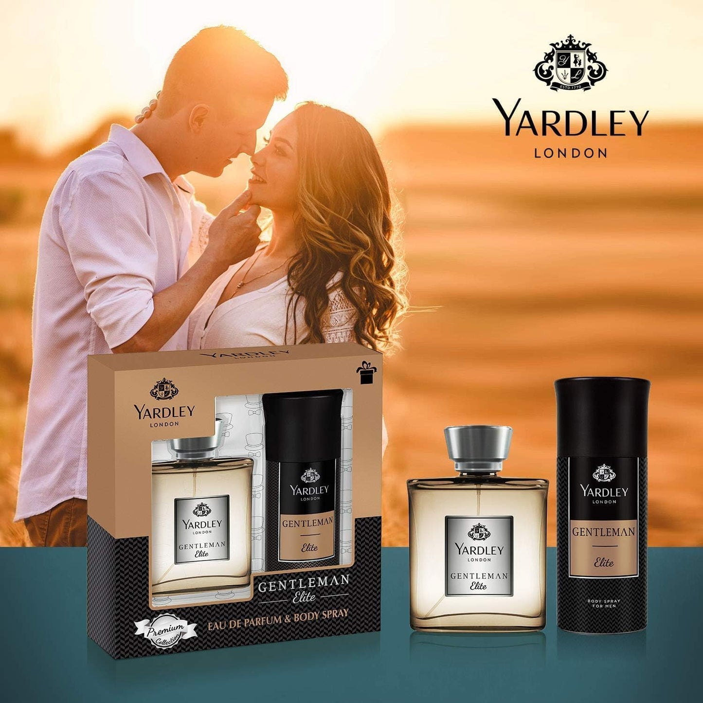 Yardley Gentleman Legacy Perfumed Gift Set, Charismatic Masculine Fragrance With Oriental Woody Notes, Eau De Parfum 100 ml + Body Spray 150 ml