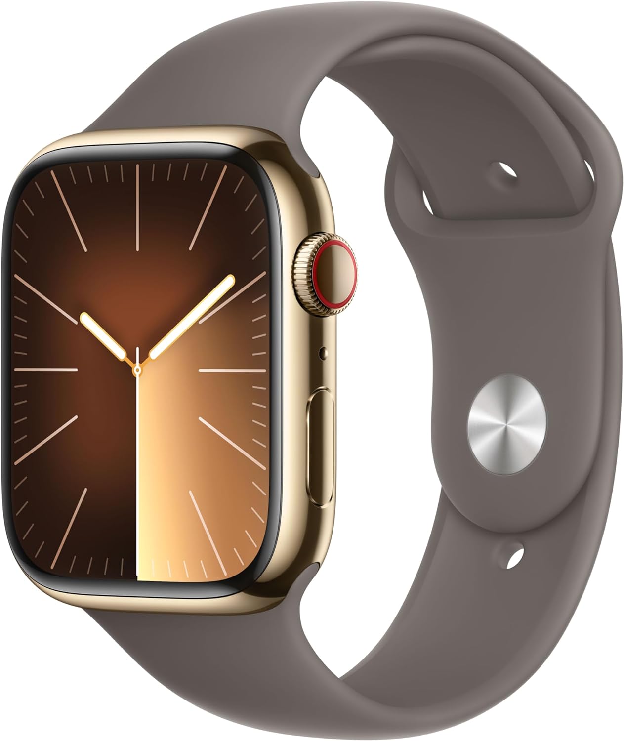 New Apple Watch Series 9 [GPS + Cellular 41mm] Smartwatch with Gold Stainless steel Case with Gold Milanese Loop One Size. Fitness Tracker, Blood Oxygen & ECG Apps, Water Resistant