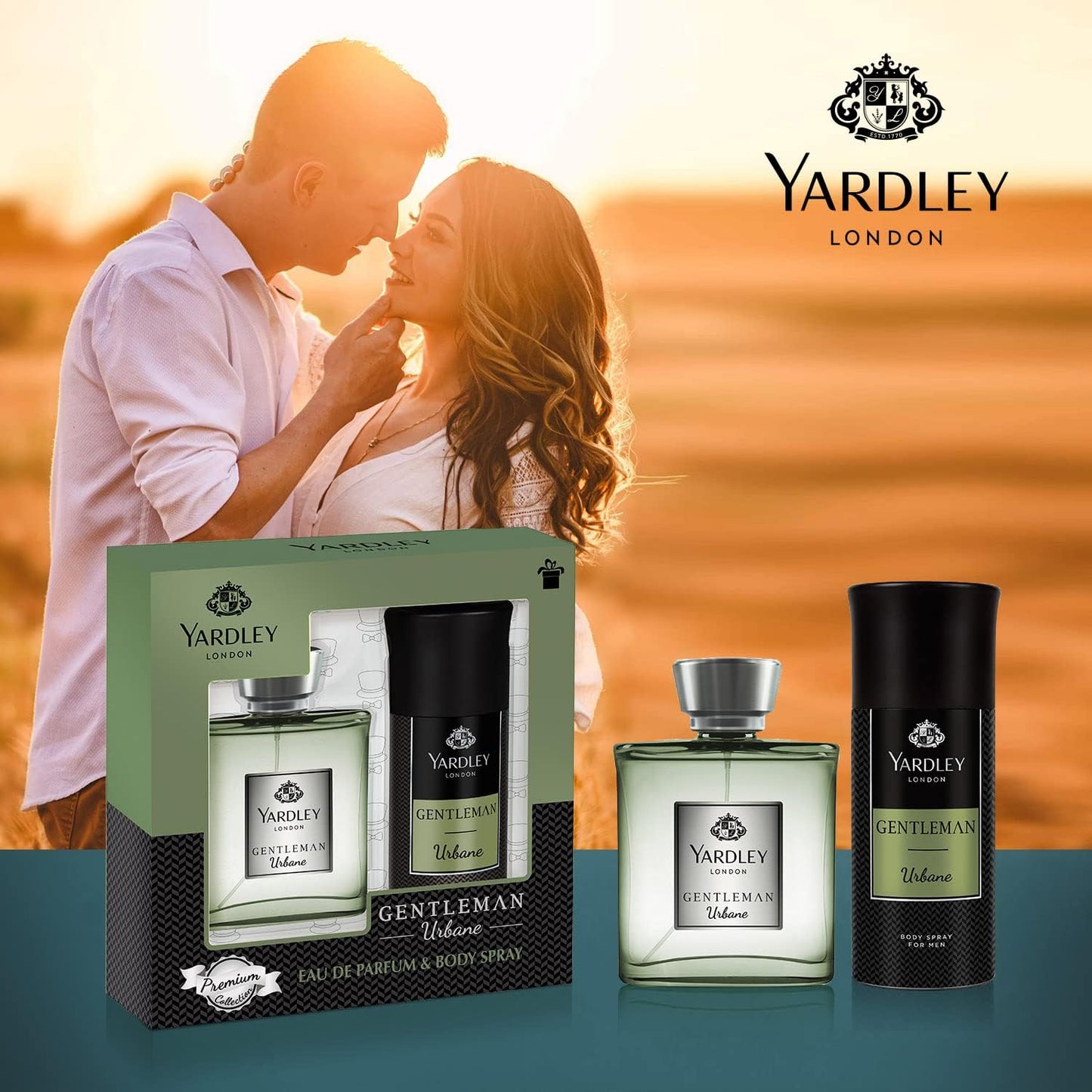 Yardley Gentleman Legacy Perfumed Gift Set, Charismatic Masculine Fragrance With Oriental Woody Notes, Eau De Parfum 100 ml + Body Spray 150 ml