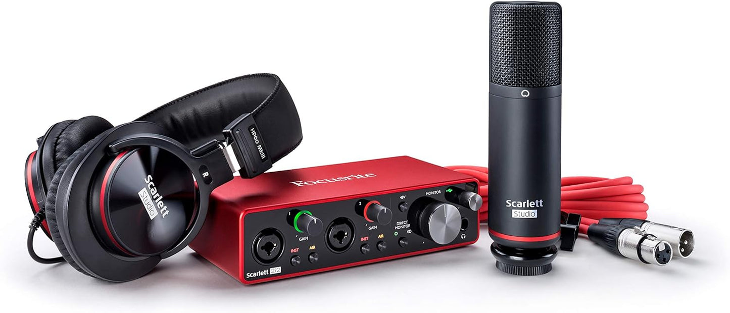 Focusrite scarlett solo studio (3rd gen) usb audio interface and recording bundle with pro tools 0 mosc0030