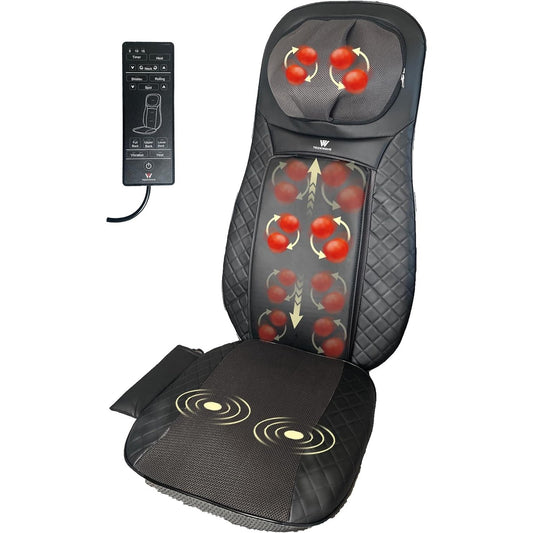 TECKWAVE Total Back, Shoulder & Neck Massager with Multi Massage Mode, Heat & Vibration Seat (1 Year Warranty)