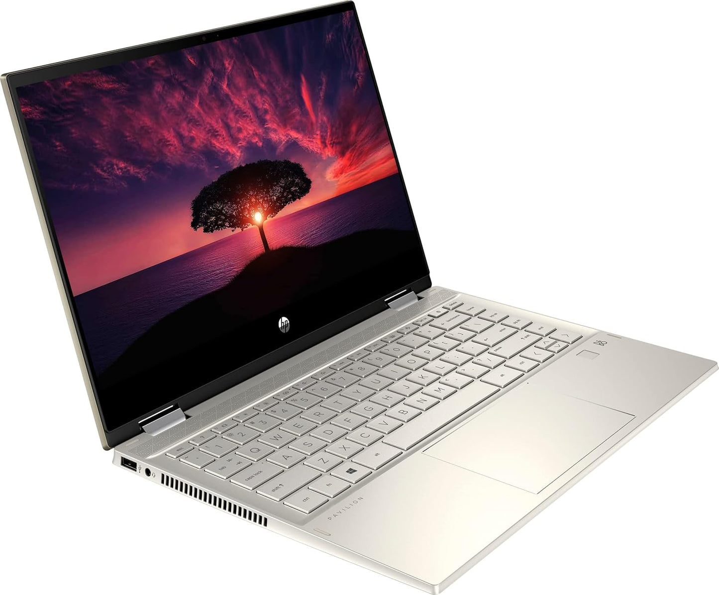 HP Pavilion x360 2 in 1 Convertible Business Laptop, 14 FHD Touchscreen, Core i5 1135G7 Up Warm Gold 14-14.99 inches
