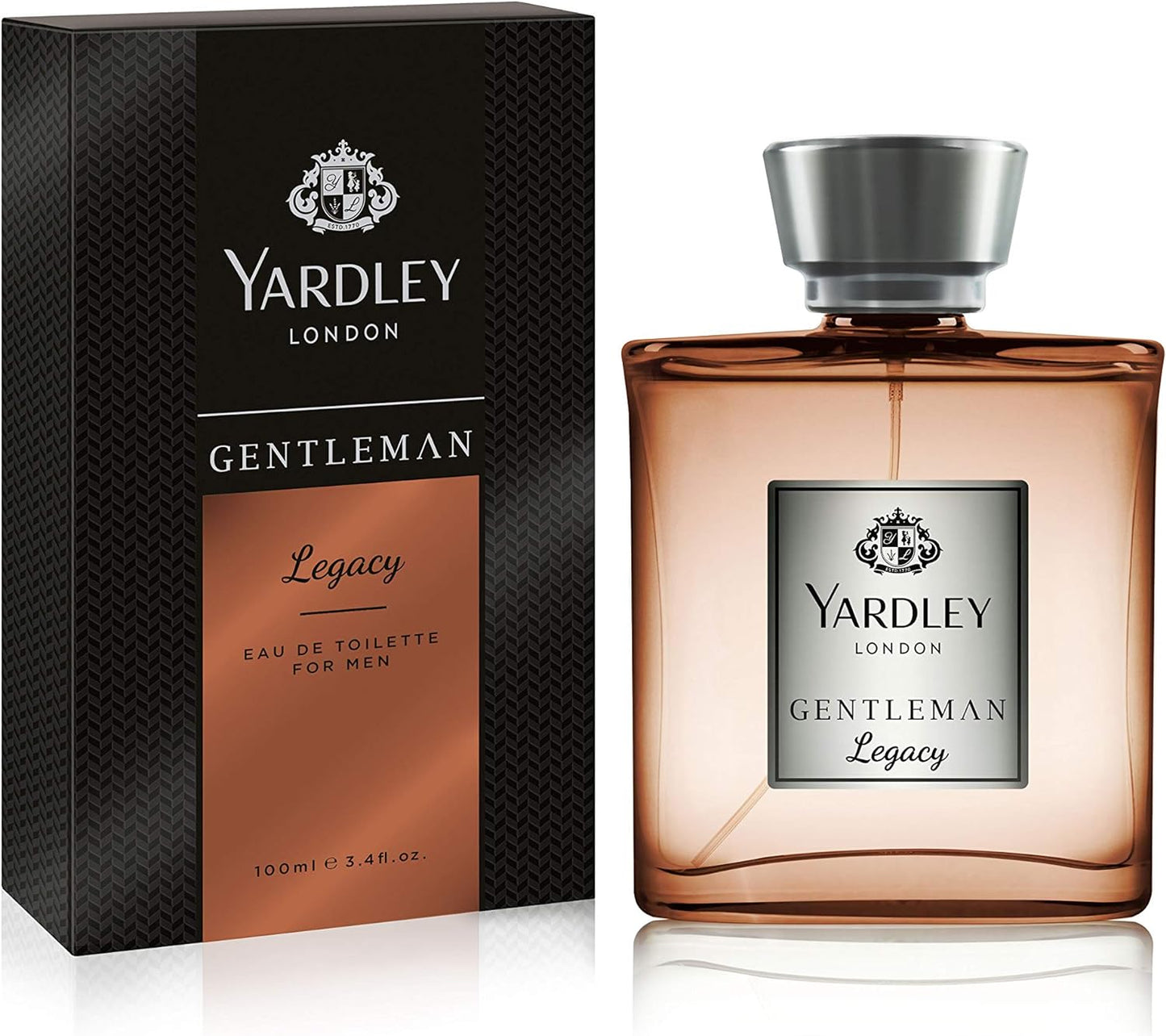 Yardley Gentleman Legacy Perfumed Gift Set, Charismatic Masculine Fragrance With Oriental Woody Notes, Eau De Parfum 100 ml + Body Spray 150 ml