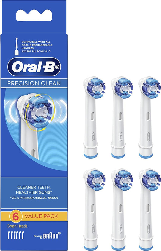 Braun Oral-B Precision Clean Replacement Toothbrush Heads Pack of 6