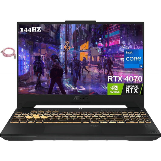 ASUS TUF F15 (2023) Gaming Laptop, 15.6” FHD 144Hz Display, Intel Core i7-12700H, GeForce RTX 4070 8GB GDDR6, 16GB DDR4, 1TB NVMe SSD, Wi-Fi 6, Windows 11, Mecha Gray