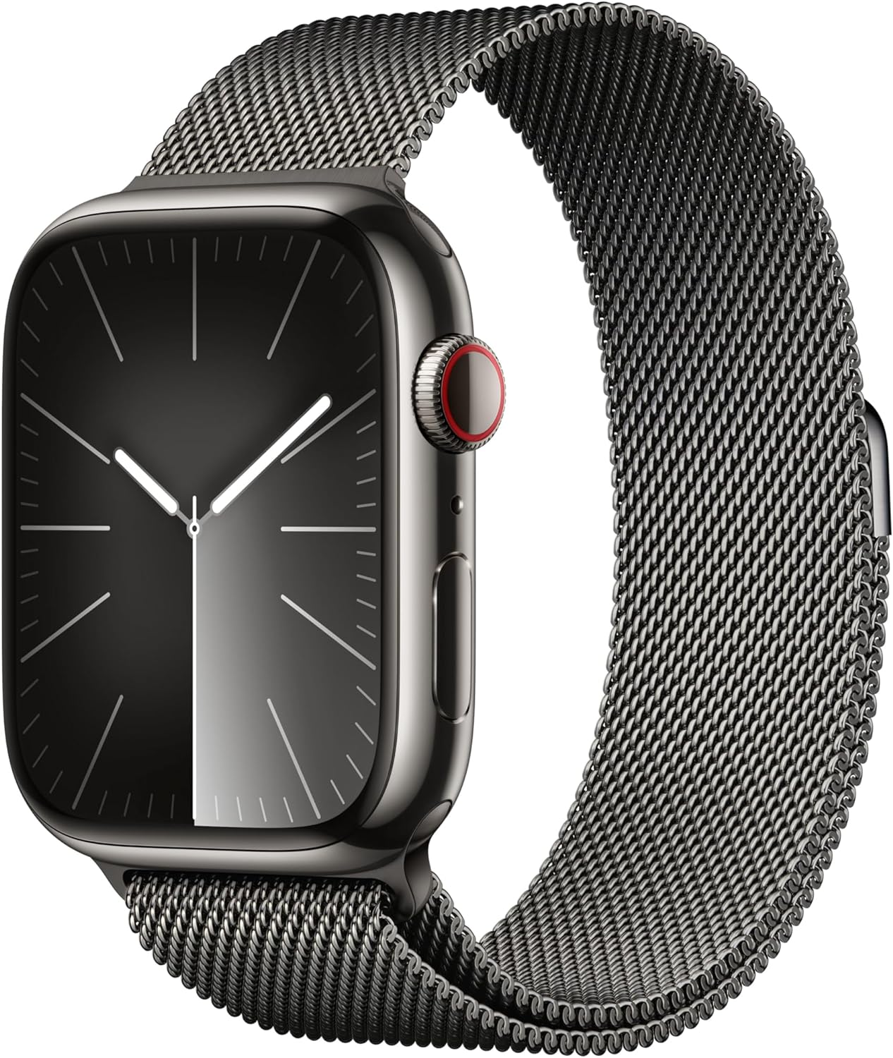 New Apple Watch Series 9 [GPS + Cellular 41mm] Smartwatch with Gold Stainless steel Case with Gold Milanese Loop One Size. Fitness Tracker, Blood Oxygen & ECG Apps, Water Resistant