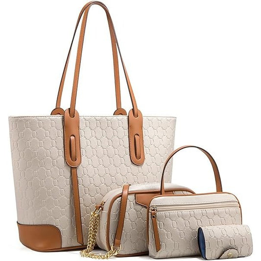 Women Fashion Handbags Wallet Tote Bag Shoulder Bag Top Handle Satchel Purse Set 3pcs