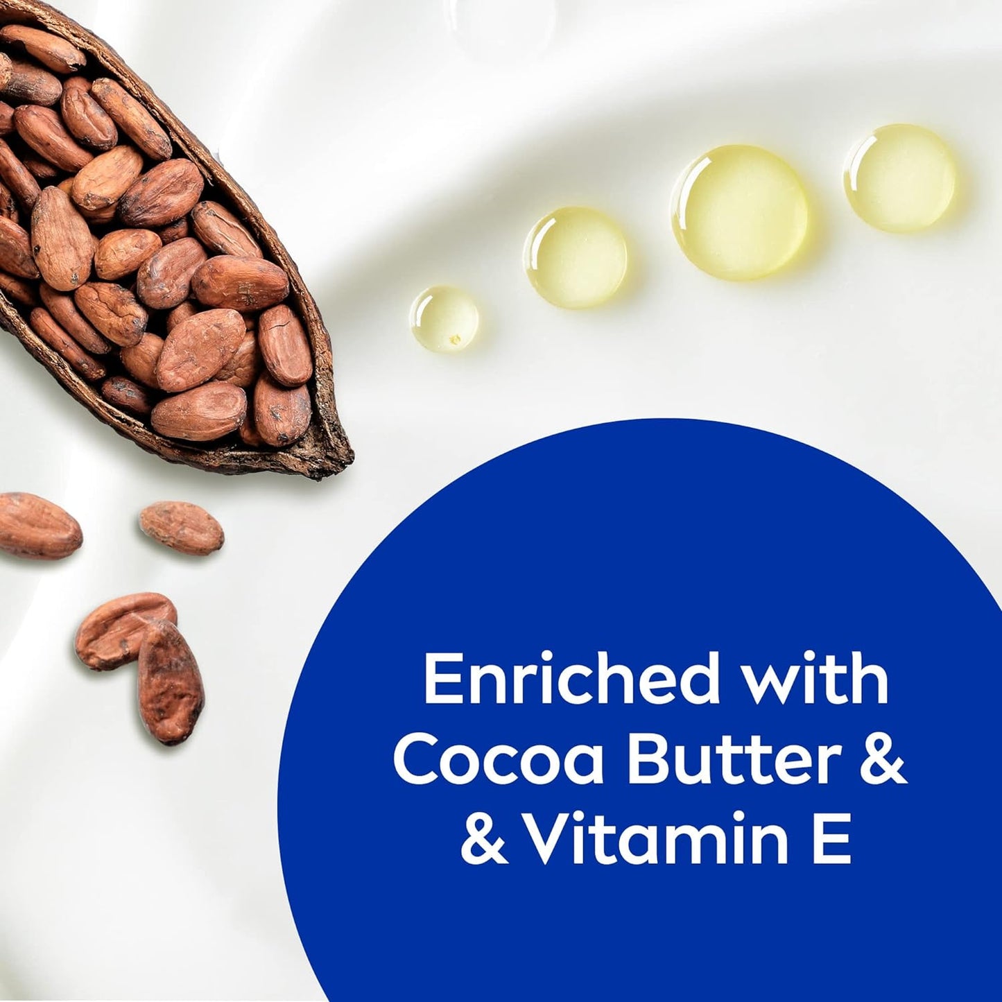 NIVEA Body Lotion Moisturizing Dry Skin, Cocoa Butter Vitamin E, 2x400ml